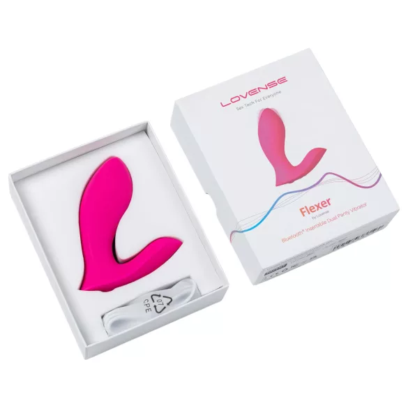 Lovense Flexer Panty - vibrirajće gaćice s bežičnim vibratorom - silikon, roza