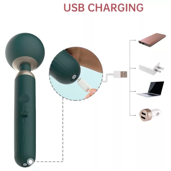 Magic Motion Zenith - masažer vibrator s upravljanjem putem aplikacije (zeleni)