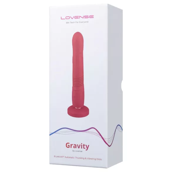 LOVENSE Gravity - vibrirajući masažer s potiskivanjem na bateriju (crveni)
