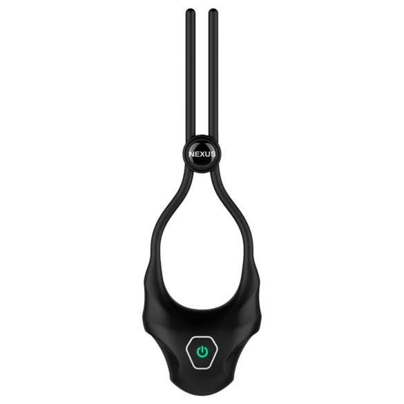 Nexus Forge - vibrirajući podesivi prsten za penis - silikon crni