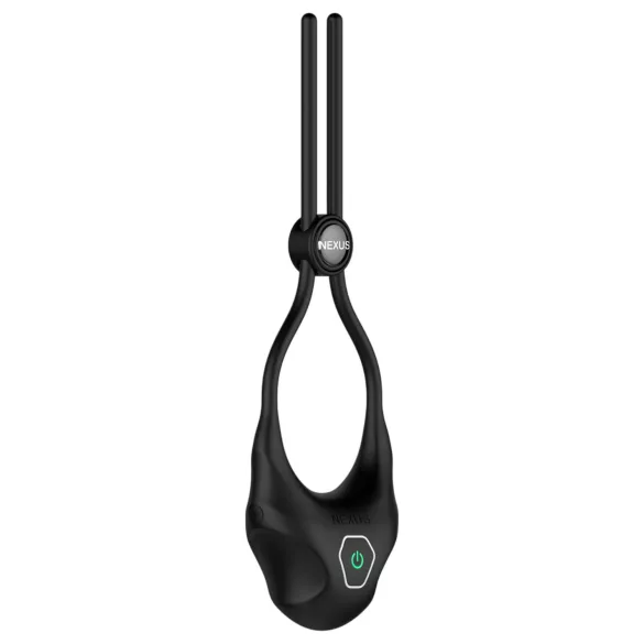 Nexus Forge - vibrirajući podesivi prsten za penis - silikon crni