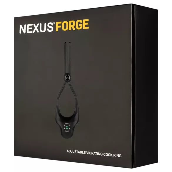 Nexus Forge - vibrirajući podesivi prsten za penis - silikon crni