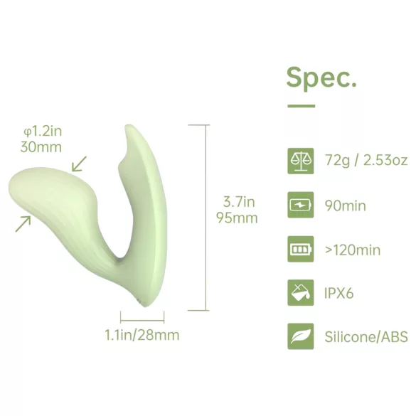 Magic Motion Umi - 2u1 vibrator na upravljanje aplikacijom (zeleni)