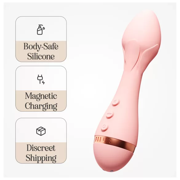Vush Fleur - akumulatorski, vodootporni masažni vibrator (ružičasti)