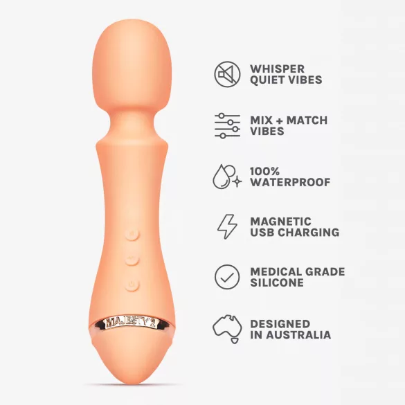 Vush Majesty 2 - vibratorski masažer na punjenje, vodootporan - narančasta