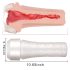 Tracy's Dog 3D Stroker - realistična umjetna vagina (bijelo-prirodna)