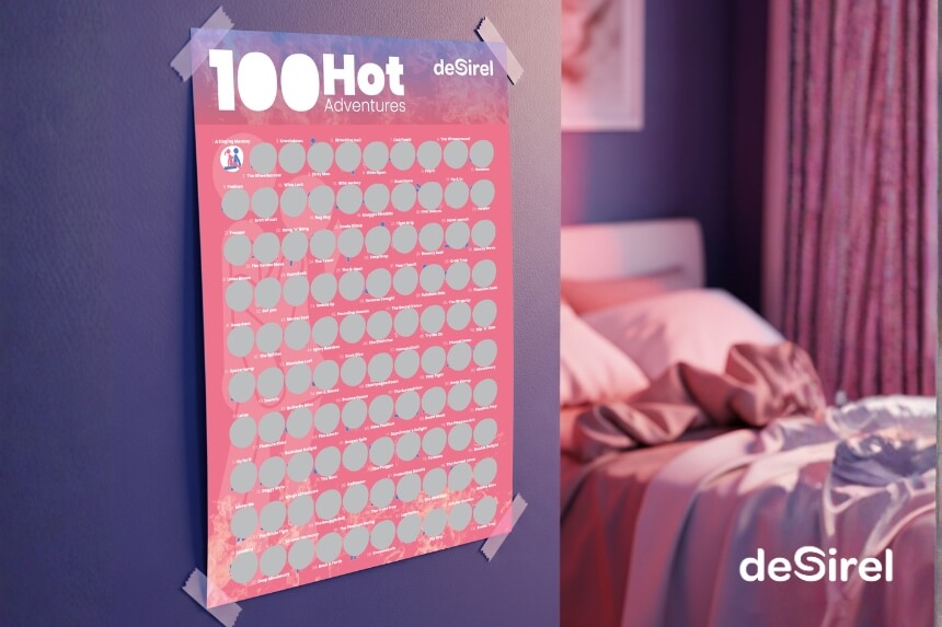 Desirel - 100 Sexy Positions Scratch-Off Poster | Desirel.hr Sex Shop