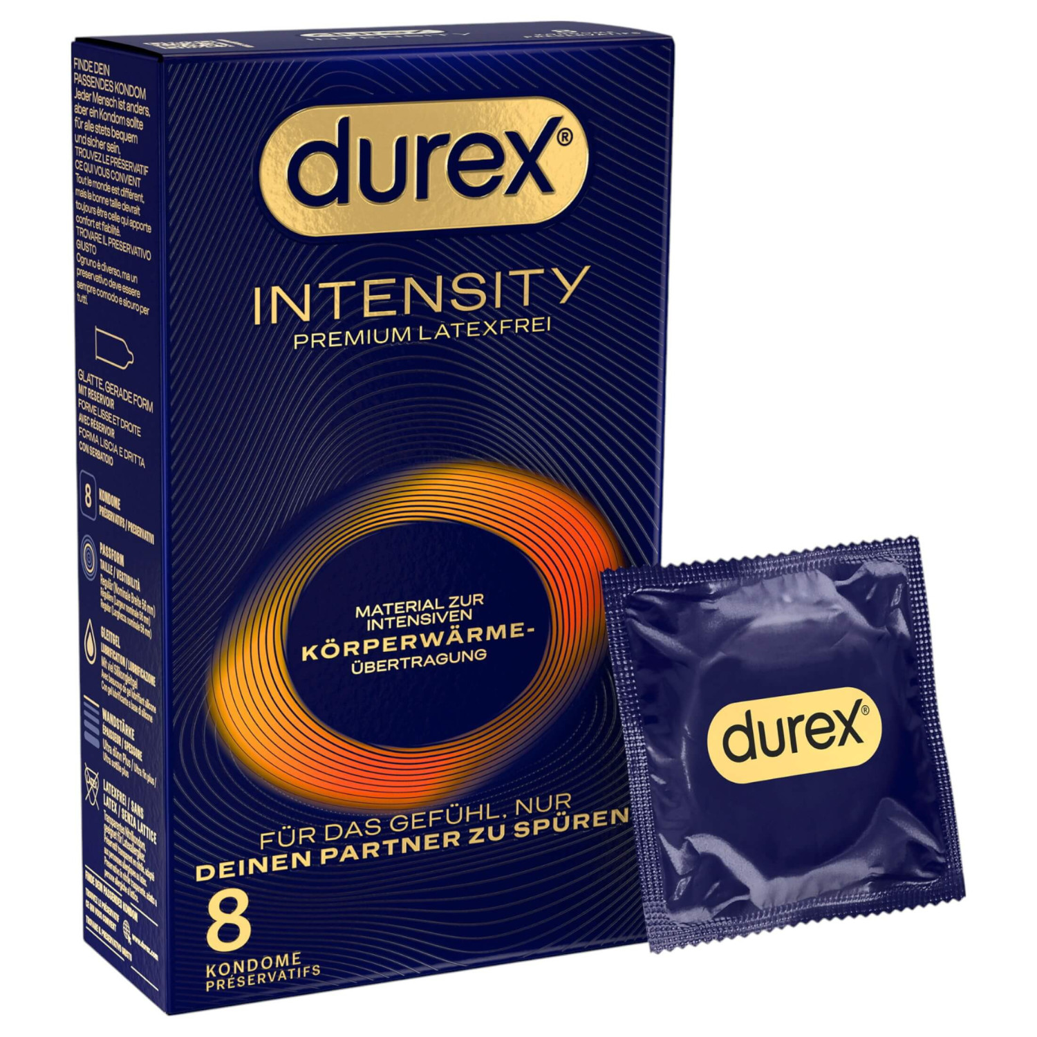 Durex Intensity - tanak, bezlateksni kondom (8 komada)