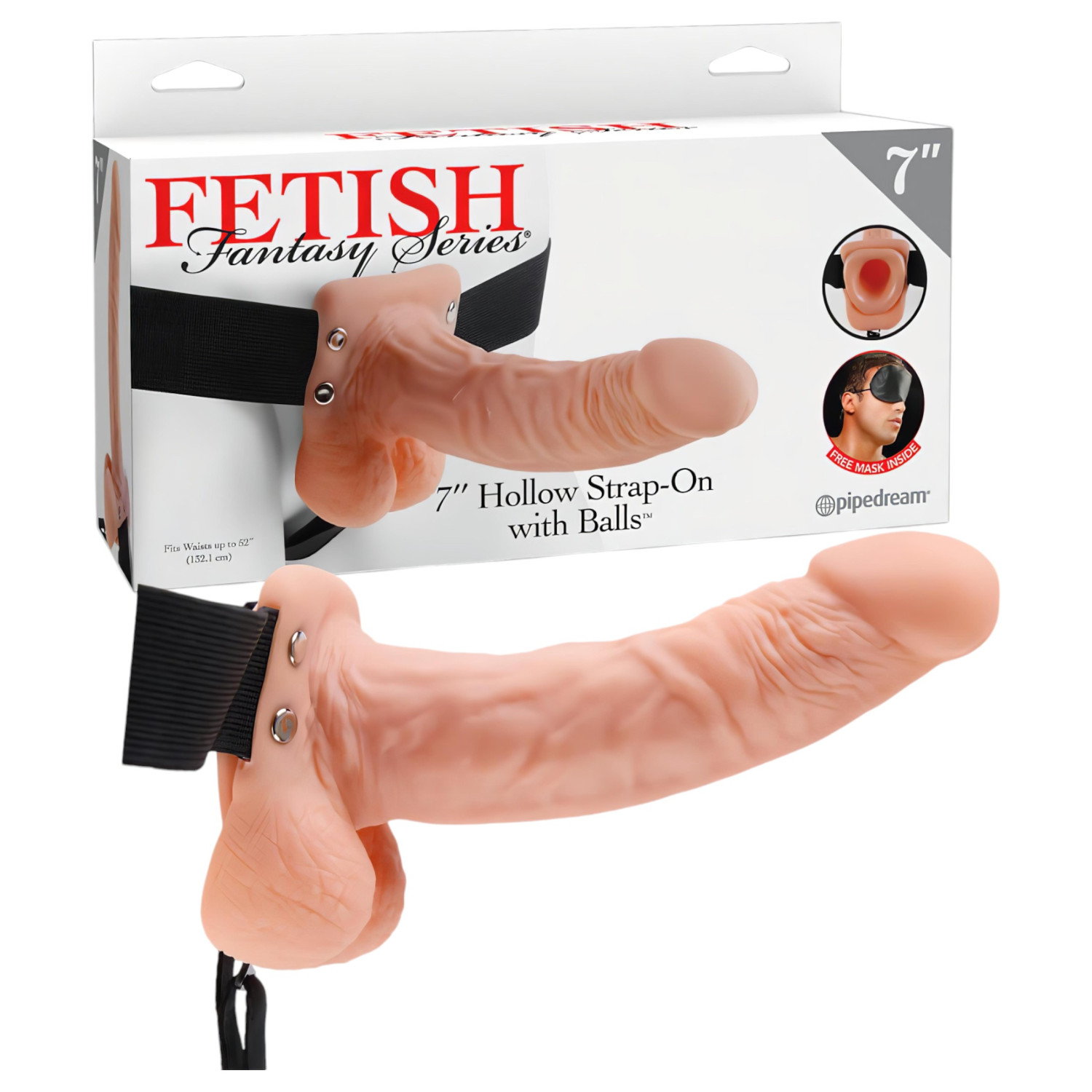 Pipedream - Fetish Strap-on 7 - pripasani dildo (boja kože)
