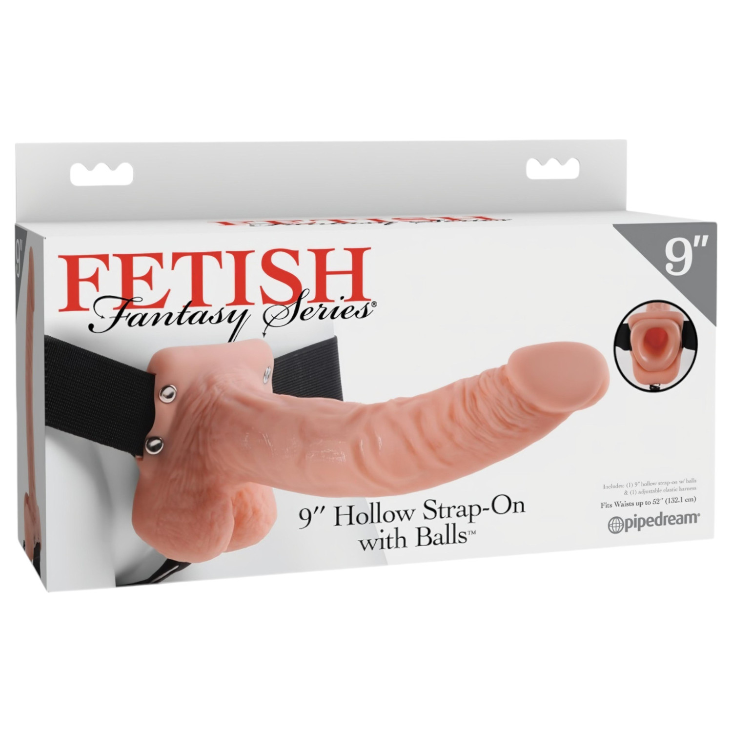 Pipedream - Fetish Strap-on 9 - fiksni dildo na remenu (prirodne boje)