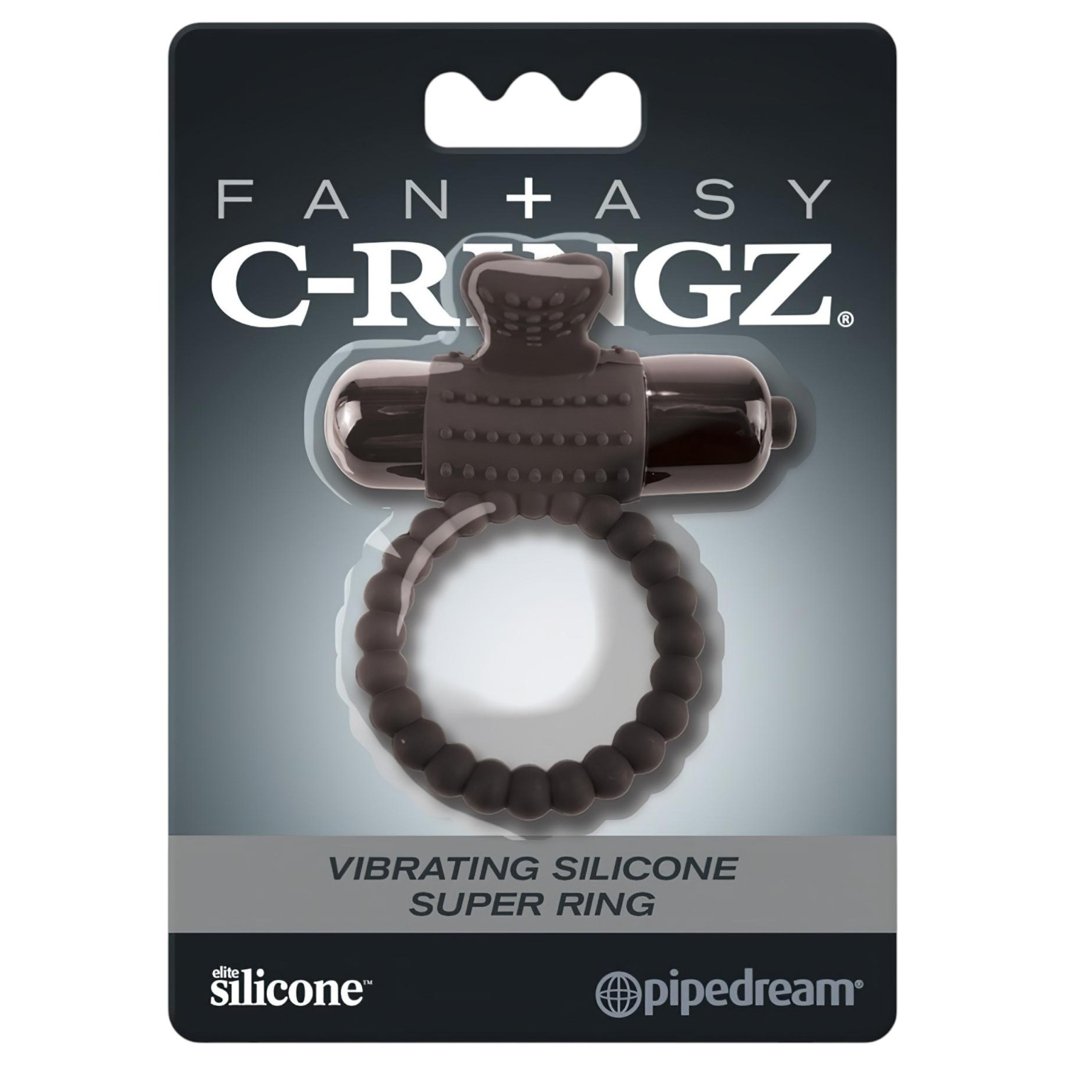 Pipedream Fantasy C-Ringz - vibracijski erekcijski prsten - crni