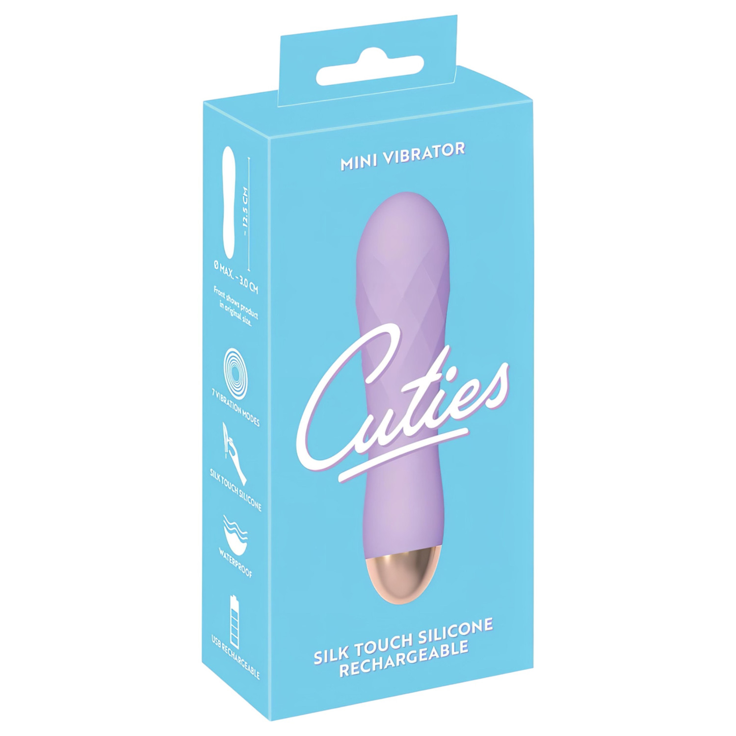 Cuties Mini - vibrator na baterije - vodootporan - ljubičasti