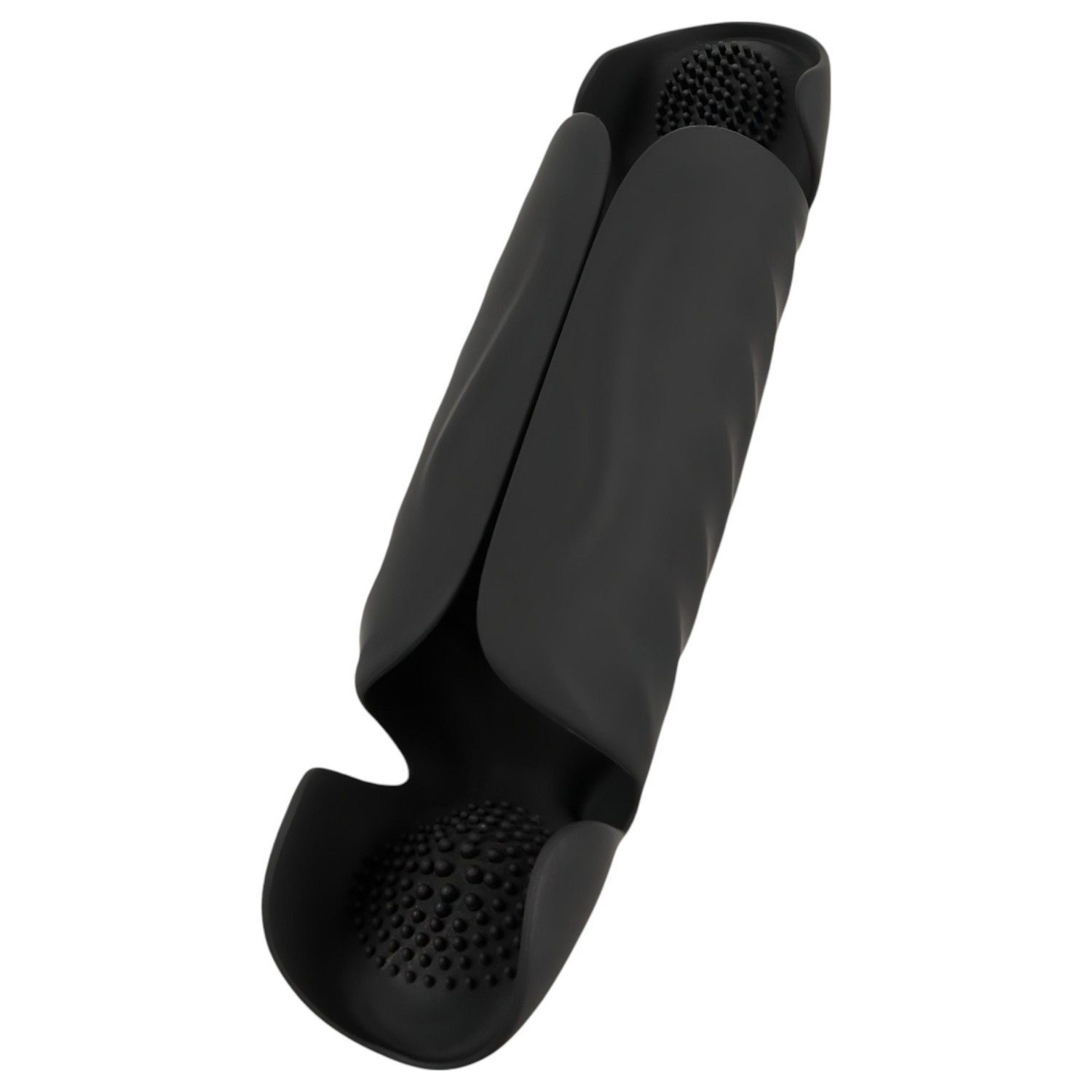 Rebel - vibrator za penis s 3 motora (crni)