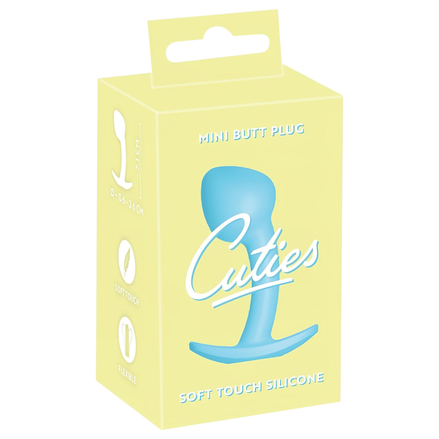 Cuties Mini Butt Plug - silikonski analni čep (plavi, 2,6 cm)