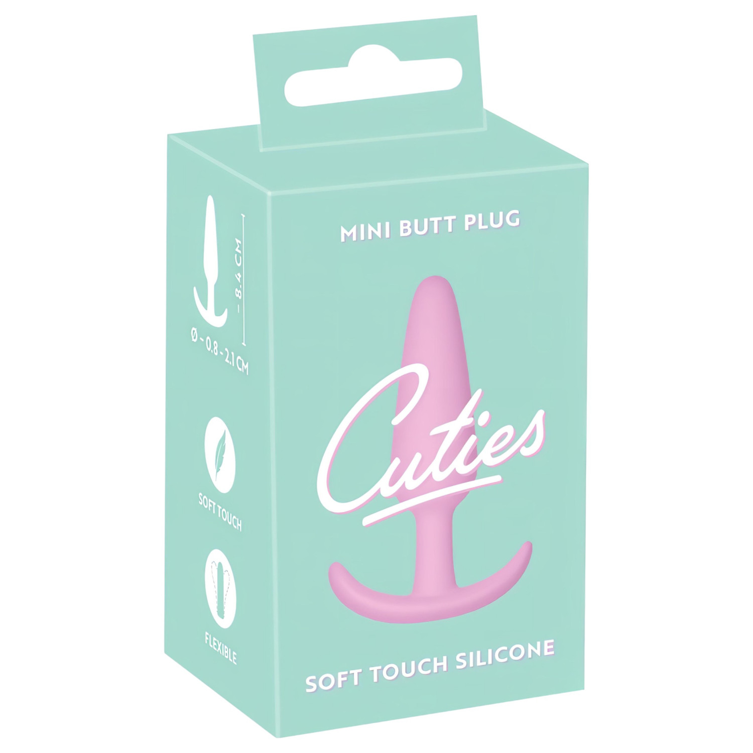 Cuties Mini Butt Plug - silikonski analni čep (ružičasti, 2,1 cm)
