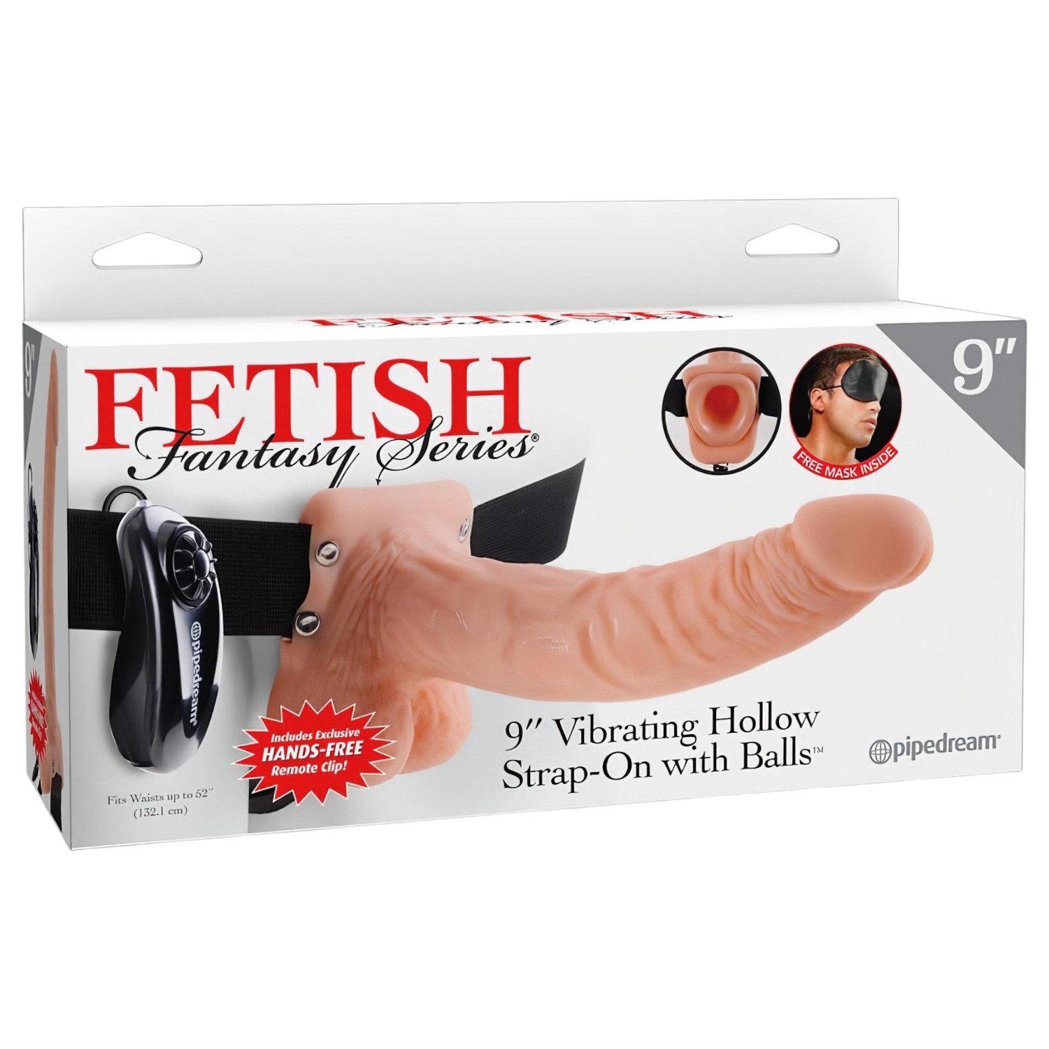 Pipedream - Fetish Strap-on 9 - navlakujući vibrator (prirodne boje)