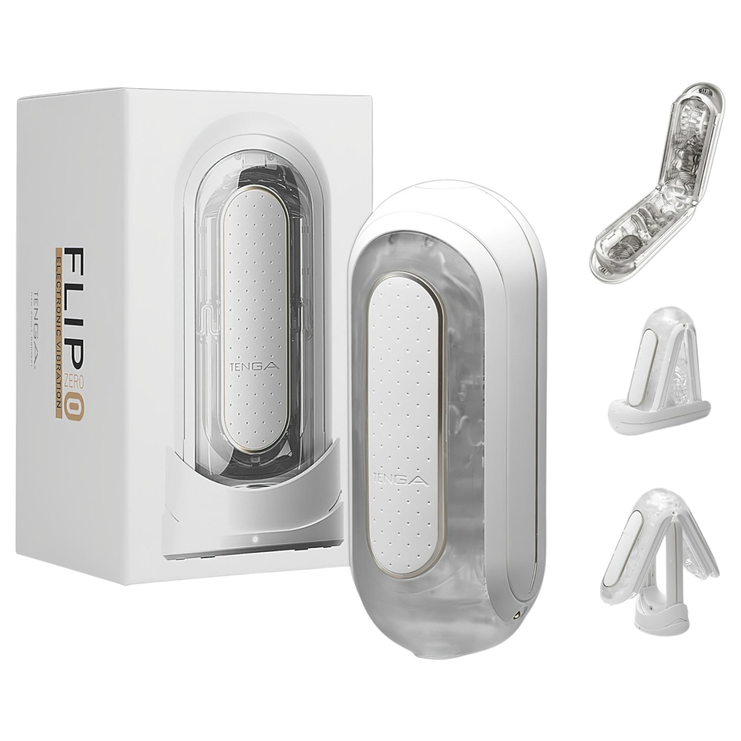 TENGA Flip Zero - vibracijski masturbator - bijeli