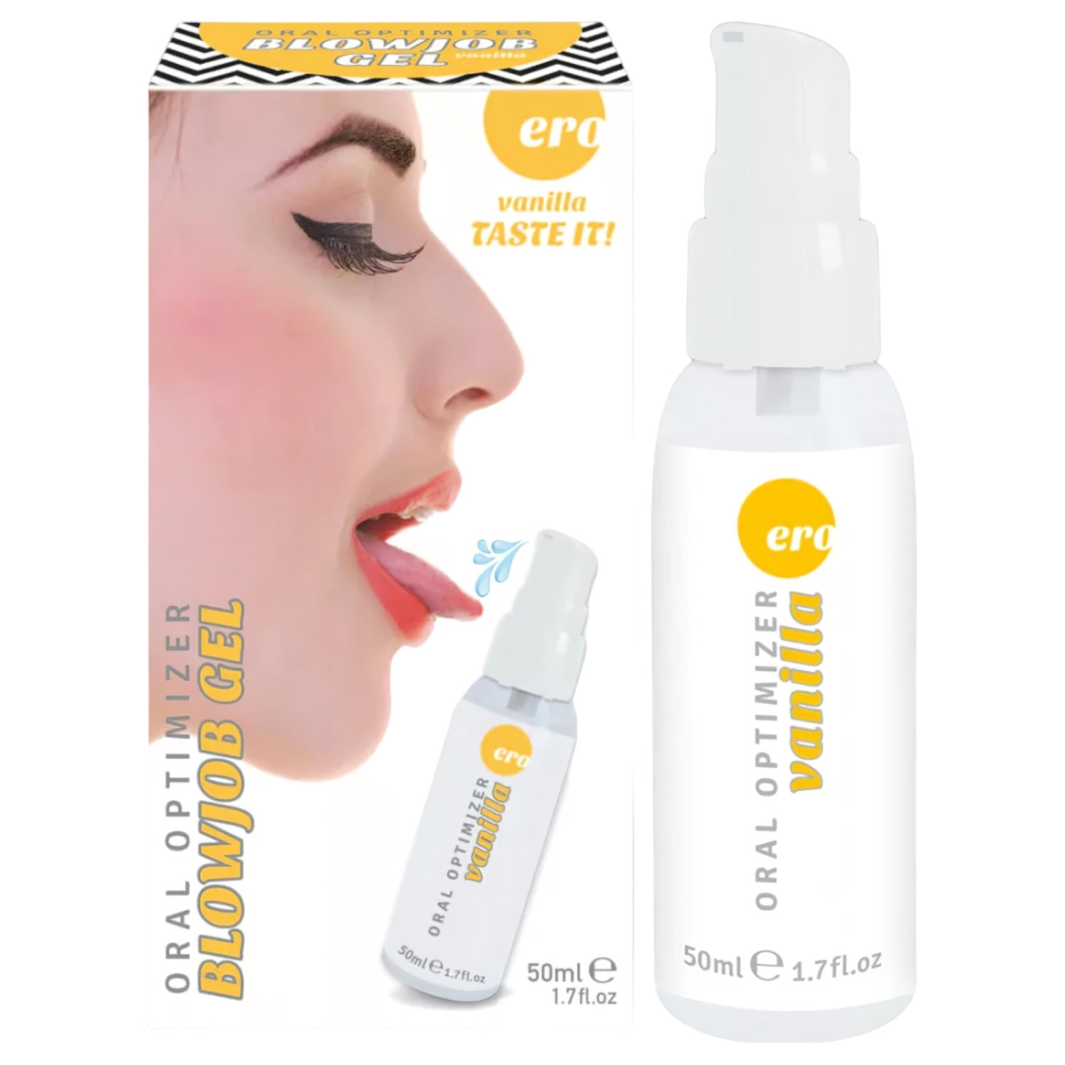 HOT - Blowjob Gel - gel za podmazivanje za oralni seks - vanilija (50 ml)