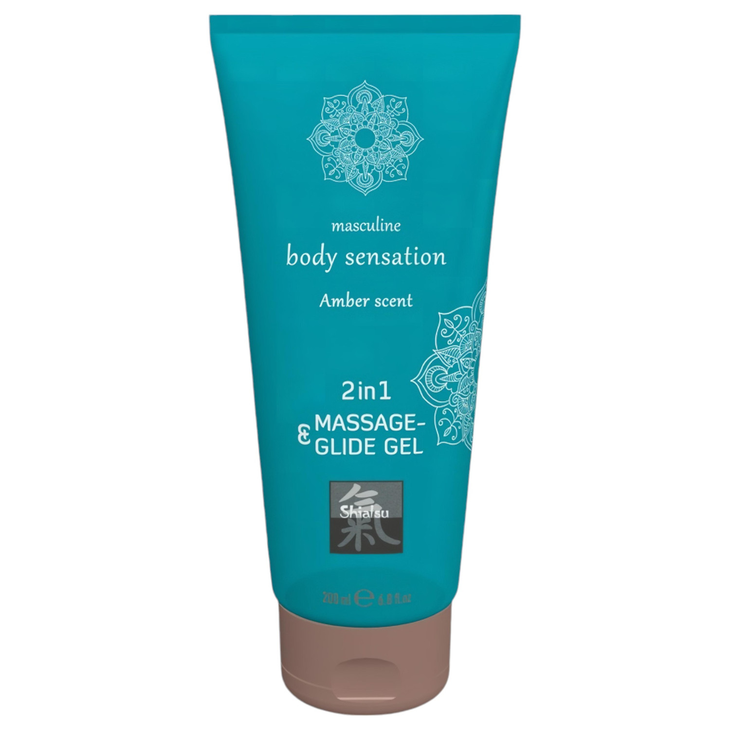 HOT - Shiatsu 2u1 Amber Scent - masažno lubrikantno sredstvo - amber (200 ml)