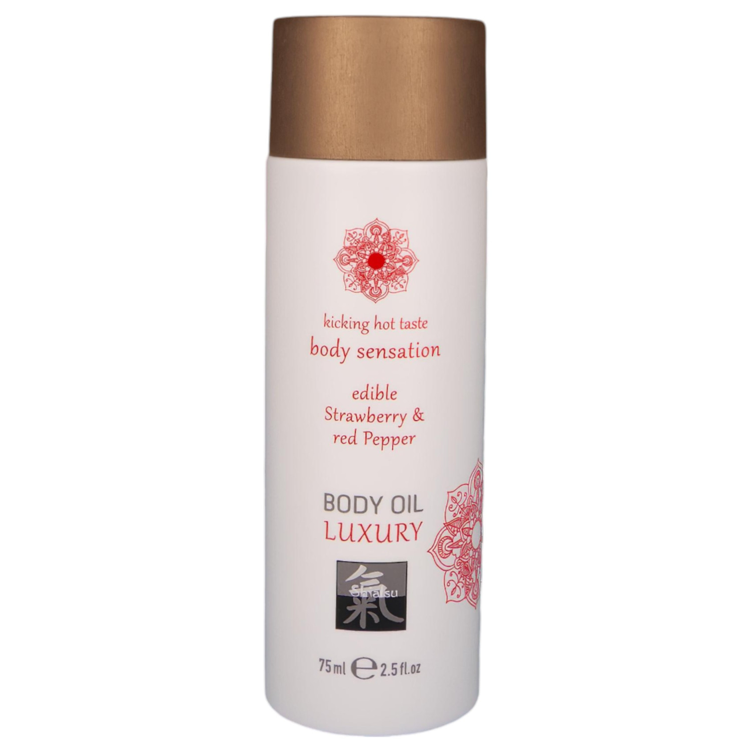HOT - Shiatsu Luxury - jestivo ulje za masažu - jagoda-crno vino (75 ml)