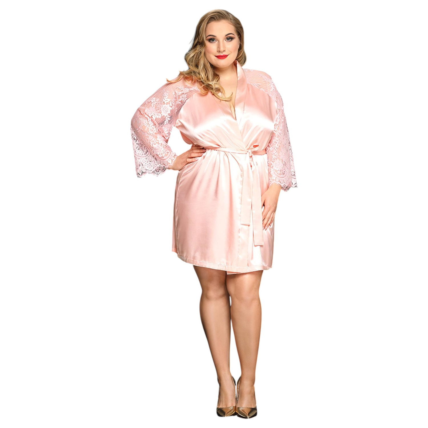 JSY 067 - roza babydoll set (XL-2XL)