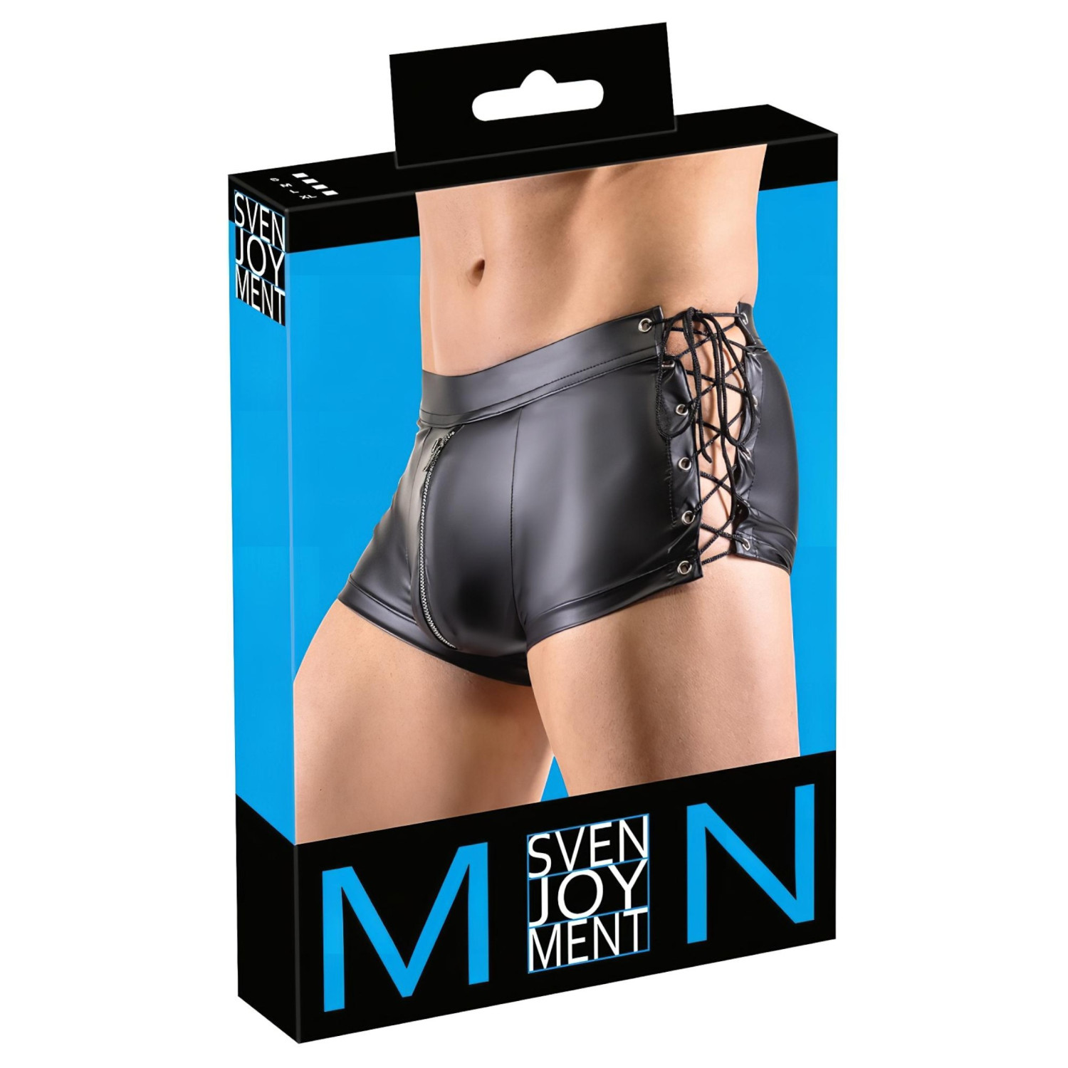 Svenjoyment - muške bokserice sa vezicama sa strane - mat crne - M