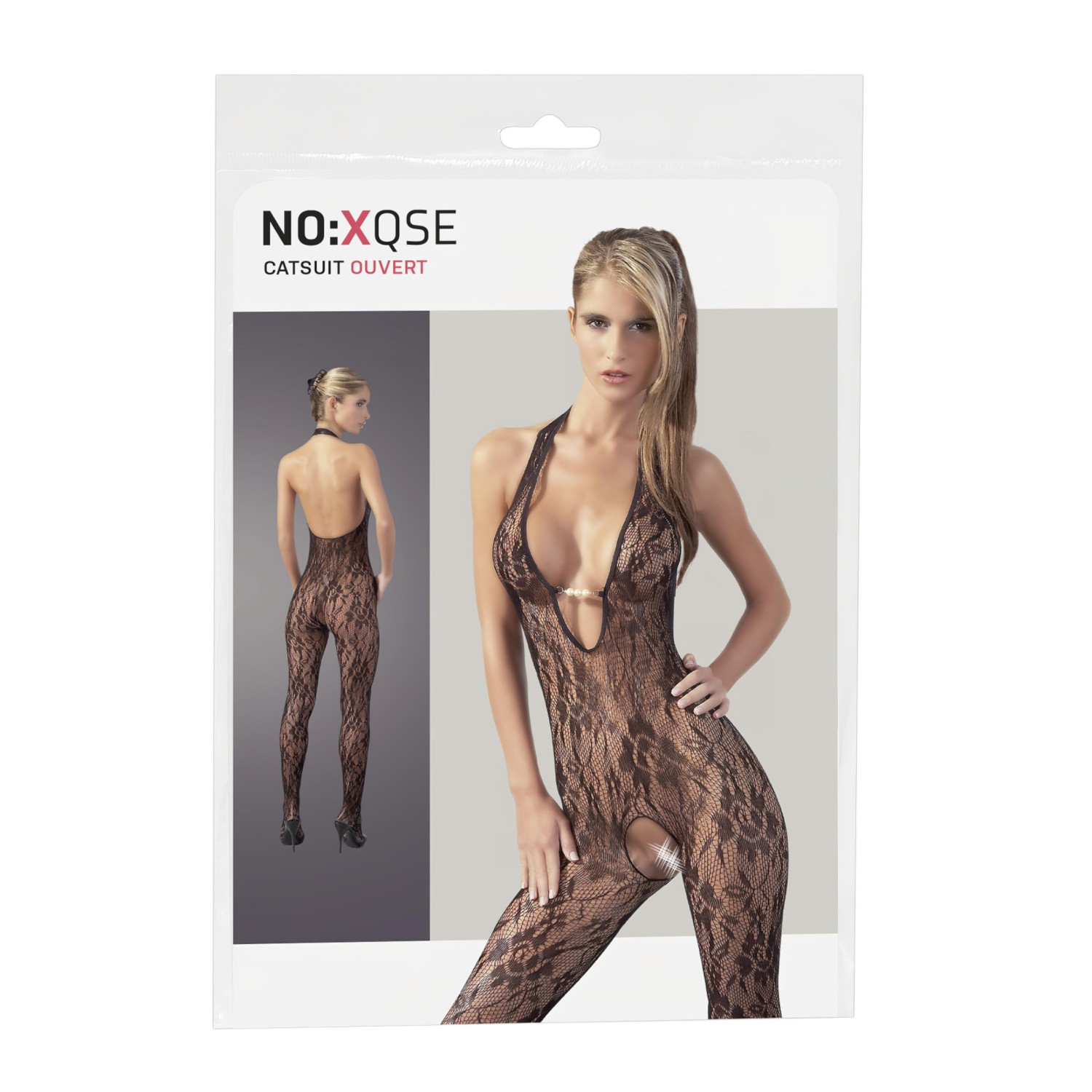 NO:XQSE - Čipkasti bodi s perlicama - L/XL
