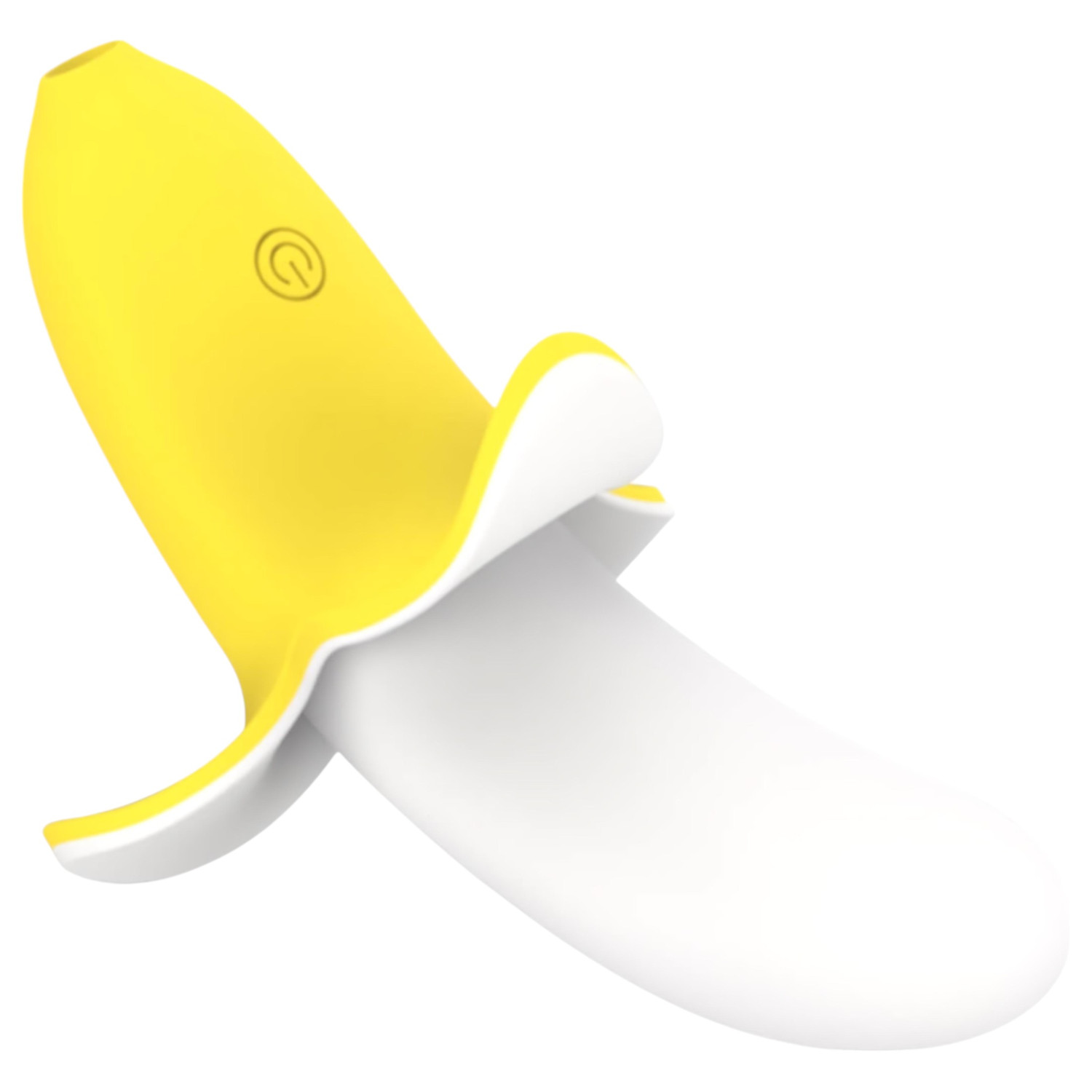 Lonely - vibrátor na punjenje - vodootporan - bananin oblik - žuto-bijeli
