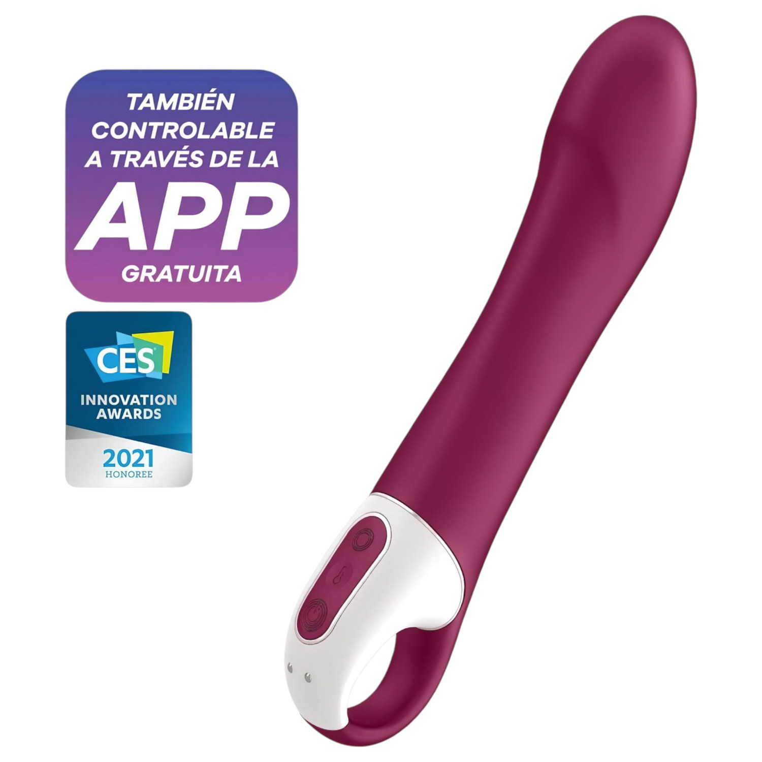 Satisfyer Big Heat - akumulatorski G-toč vibratori s grijanjem (crveni)