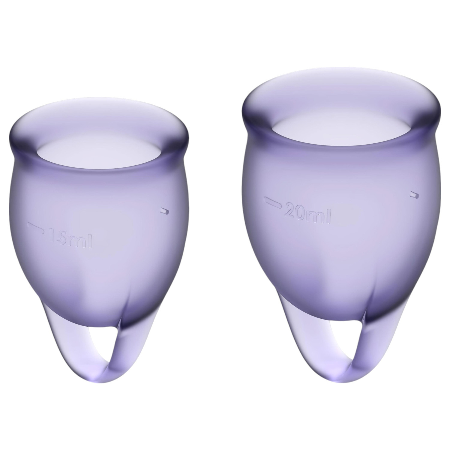Satisfyer Feel Confident - menstrualna čašica set - ljubičasta