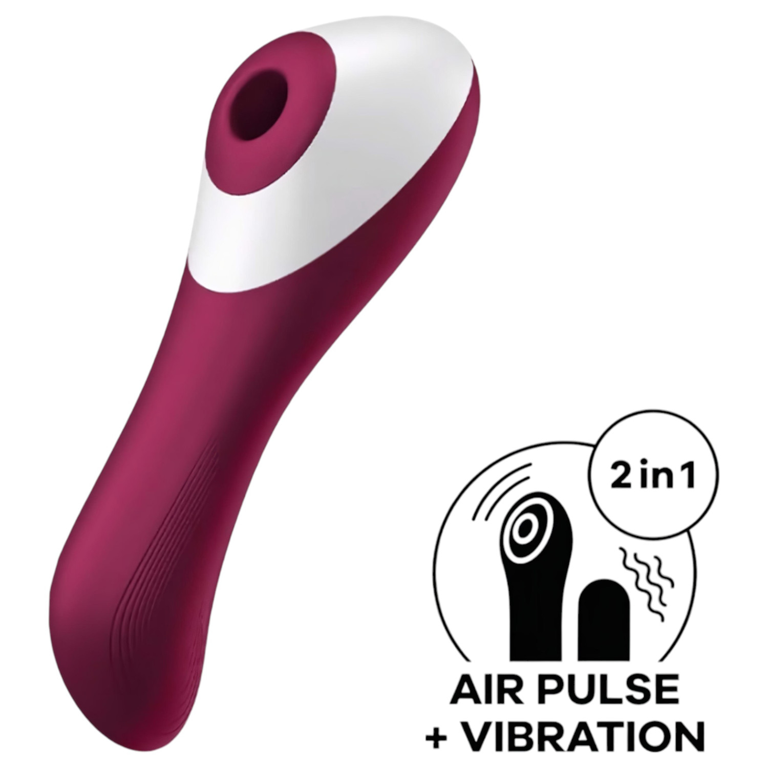 Satisfyer Dual Crush 2u1 stimulator klitorisa na usisavanje + G-točka vibrator (crveni)