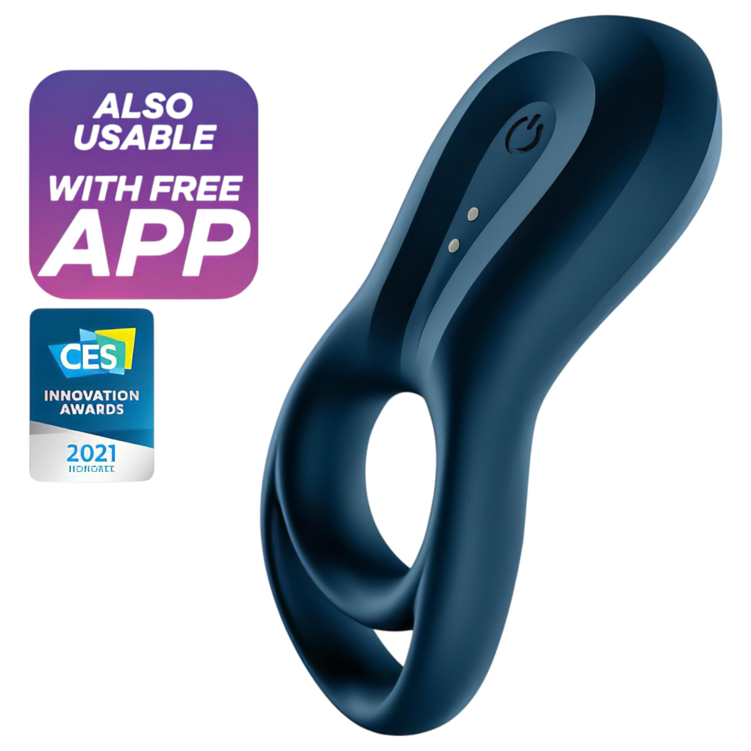 Satisfyer Epic Duo - aplikacijom upravljani vibrirajući prsten za penis za muškarce (crni)