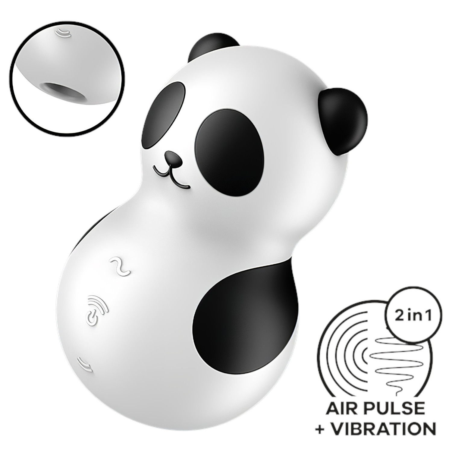 Satisfyer Pocket Panda - stimulator klitorisa s valovima zraka (crni)
