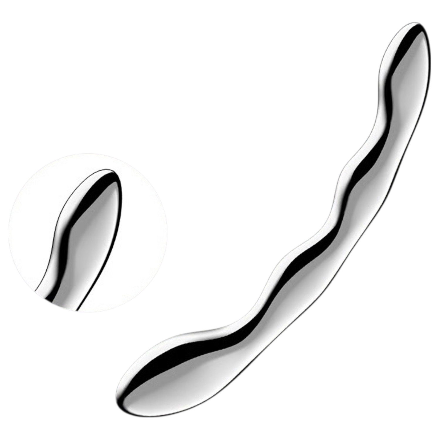 Satisfyer Cosmic Crest 2 - dildo od valovitog čelika - srebrni