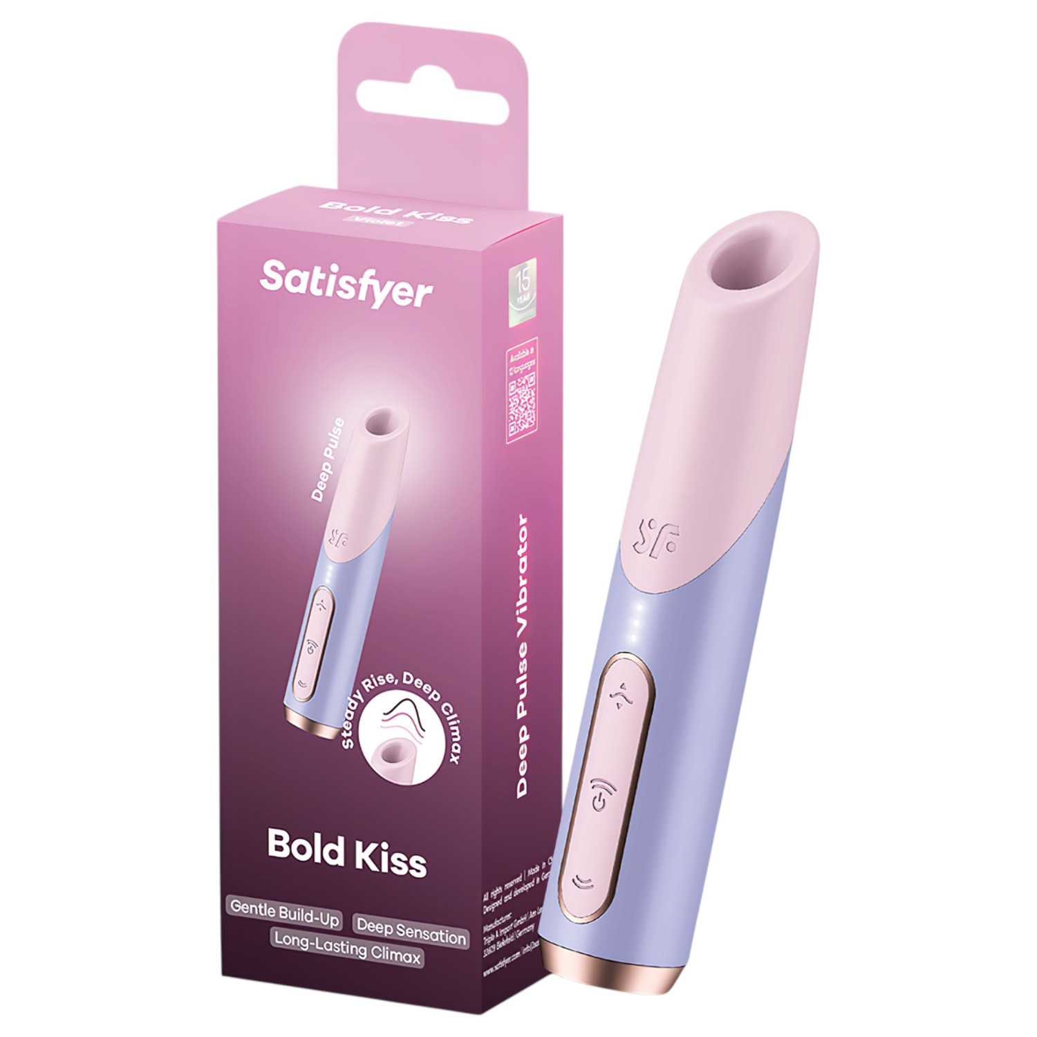 Satisfyer Bold Kiss - ružičasti ruž vibrator s valovima zraka