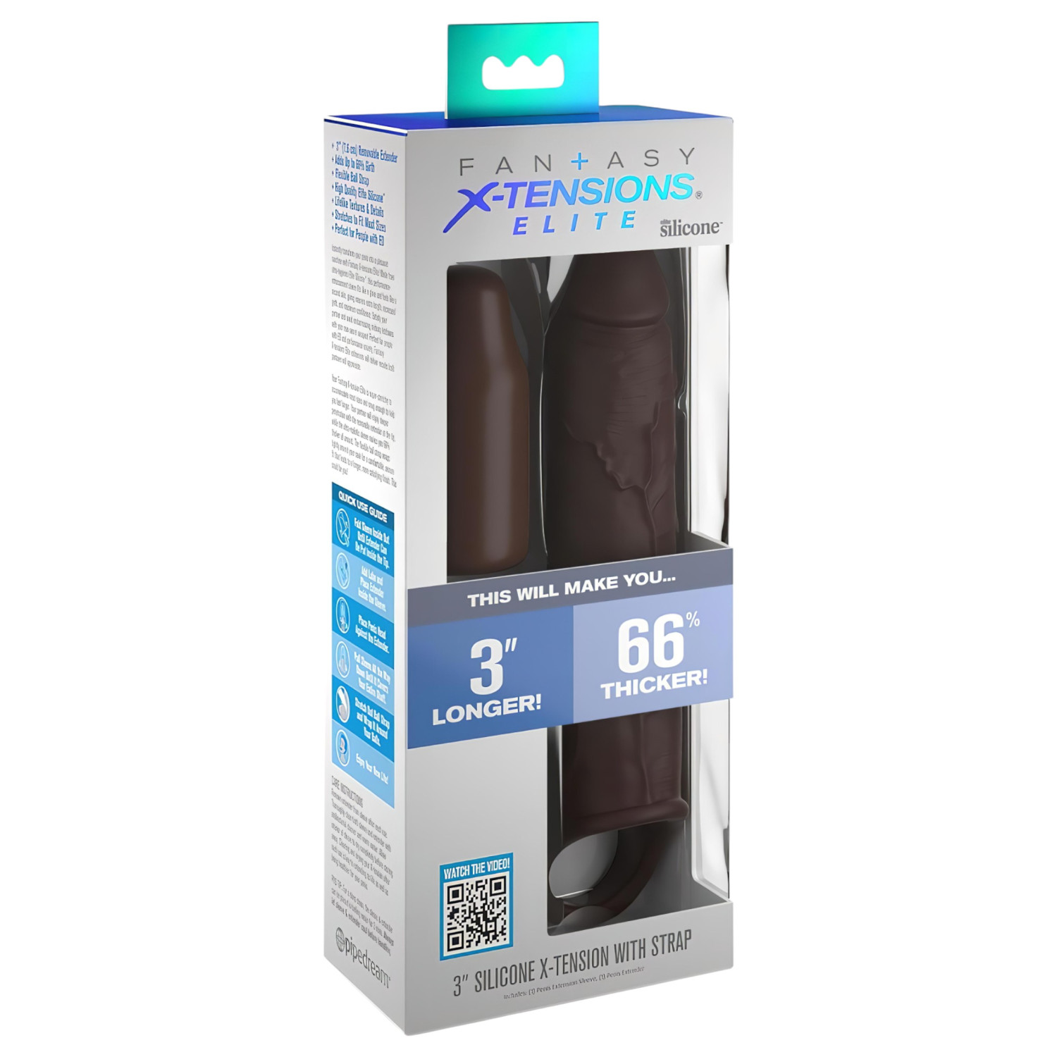 Pipedream - X-TENSION Elite 3 - prstenasta navlaka za penis (smeđa)