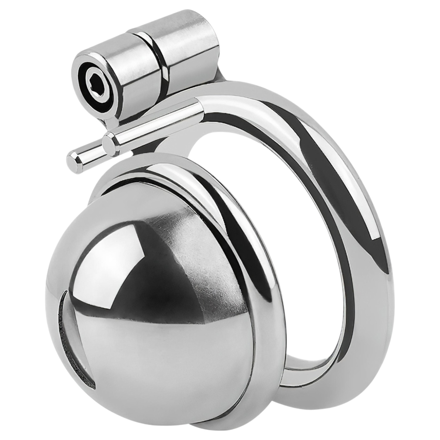 fetish collection - mini kavez za penis s 3 zamjenjiva prstena za testise (srebrni)