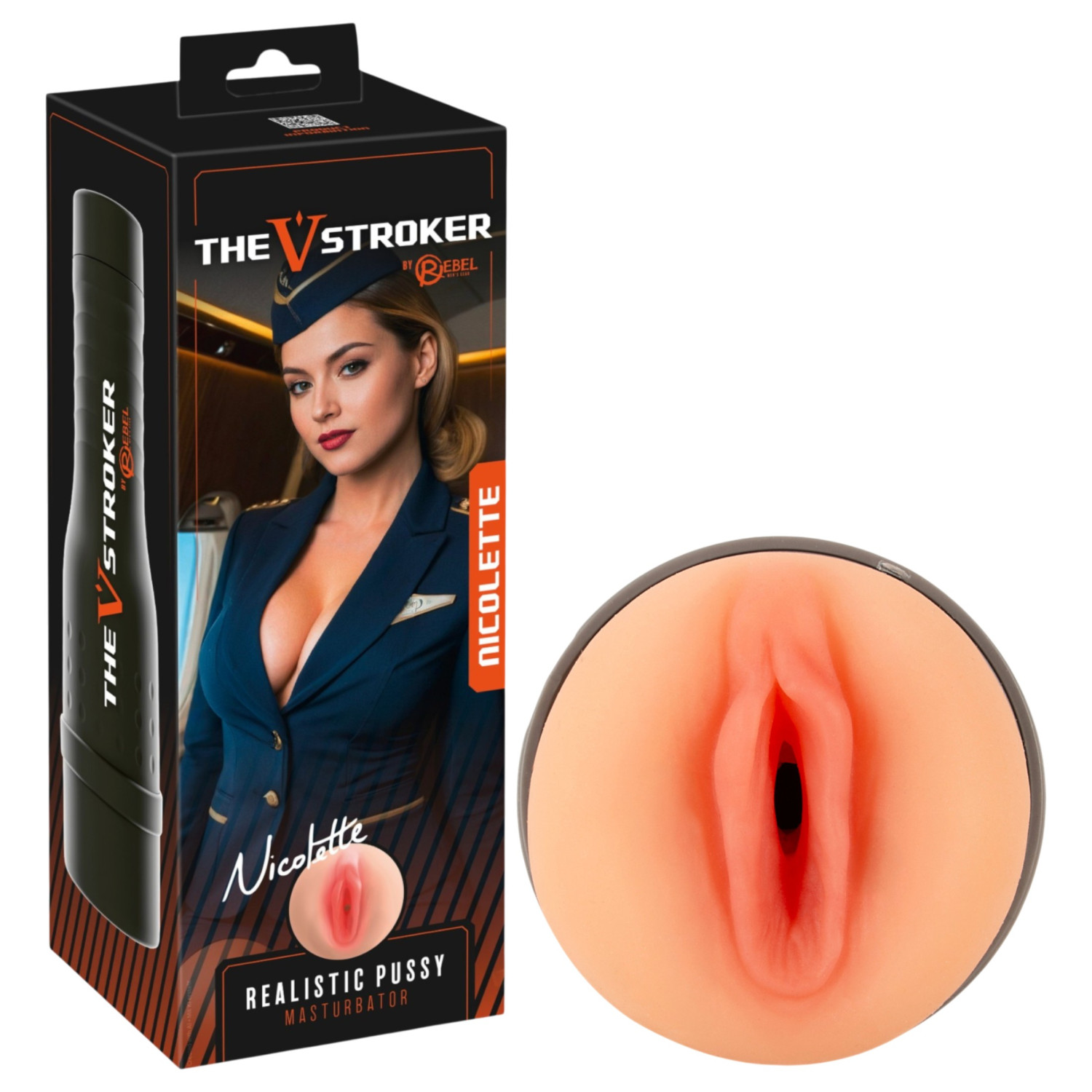 Rebel The V-Stroker Nicolette - realistična umjetna vagina masturbator (boja kože)
