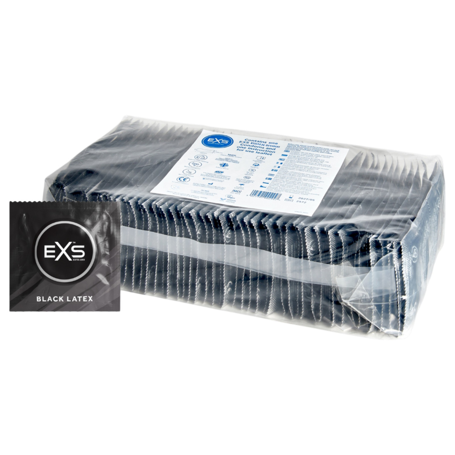 EXS Black - lateks kondomi (crni, 100 kom)
