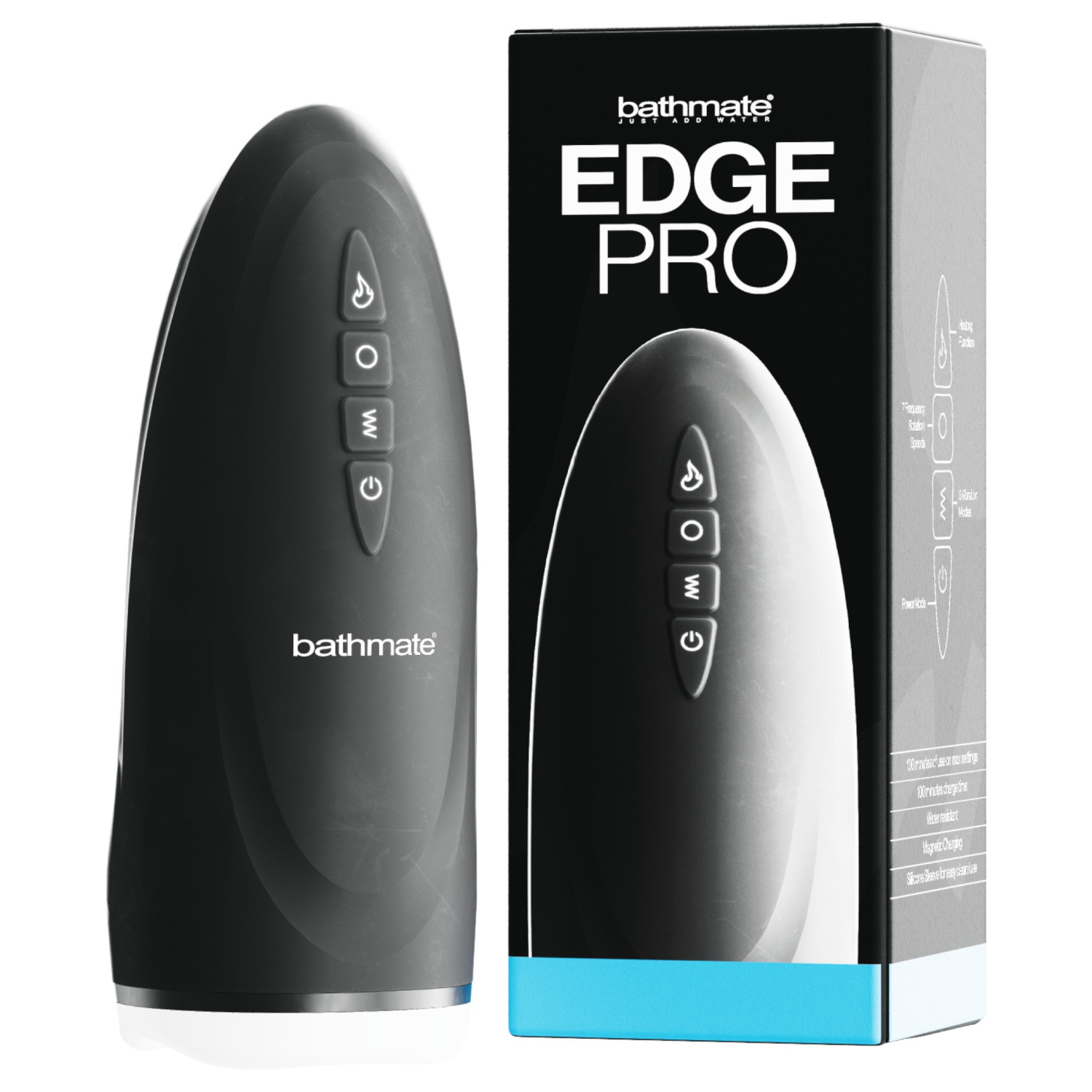 Bathmate Edge Pro - prsten za penis za hidropumpu (crni)