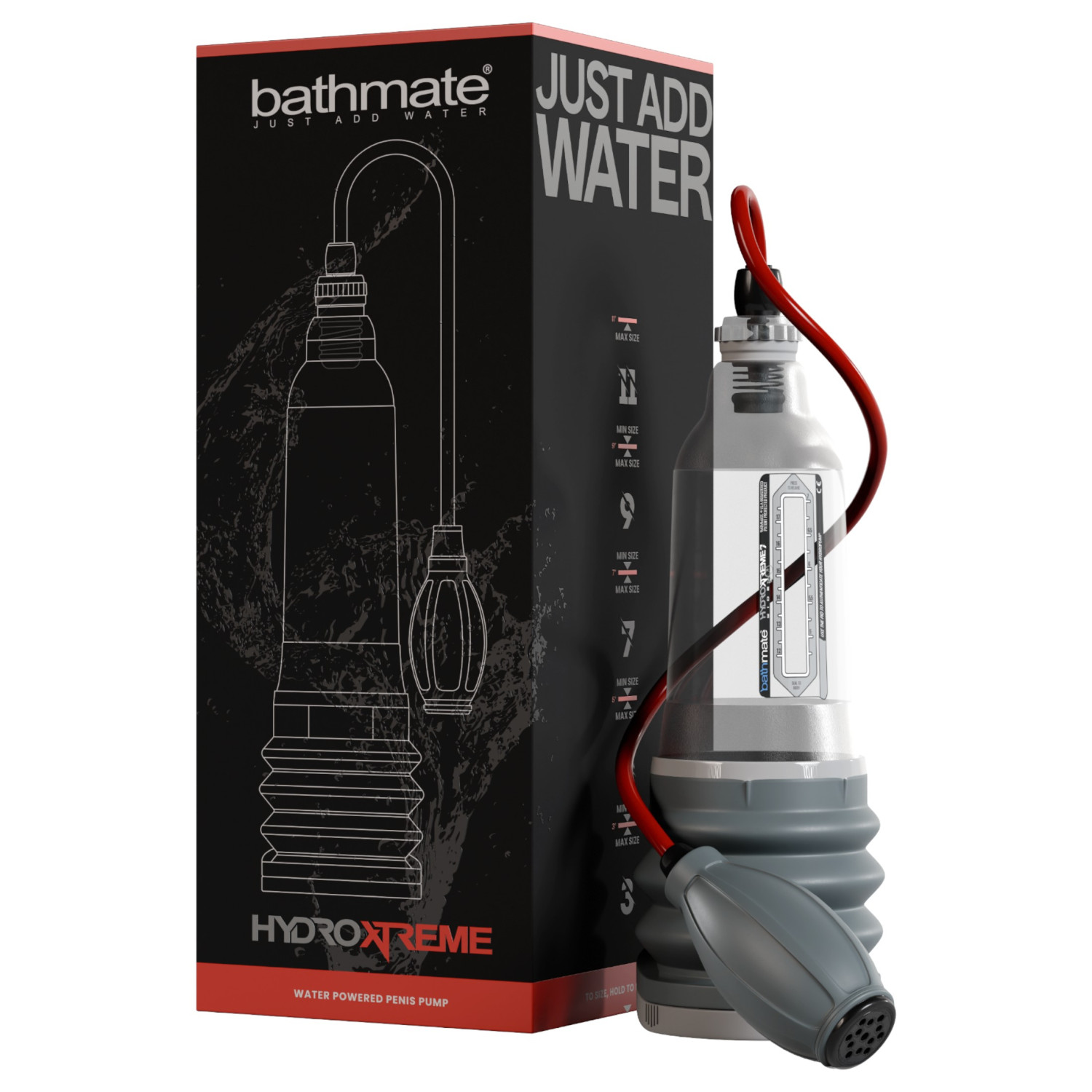 Bathmate HydroXtreme 7 Wide Boy - hidropumpa, bez dodatne opreme (prozirna)