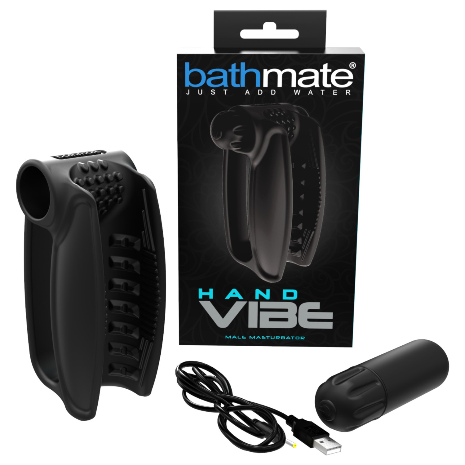 Bathmate Hand Vibe - vibrirajući masažer na baterijsko punjenje (crni)