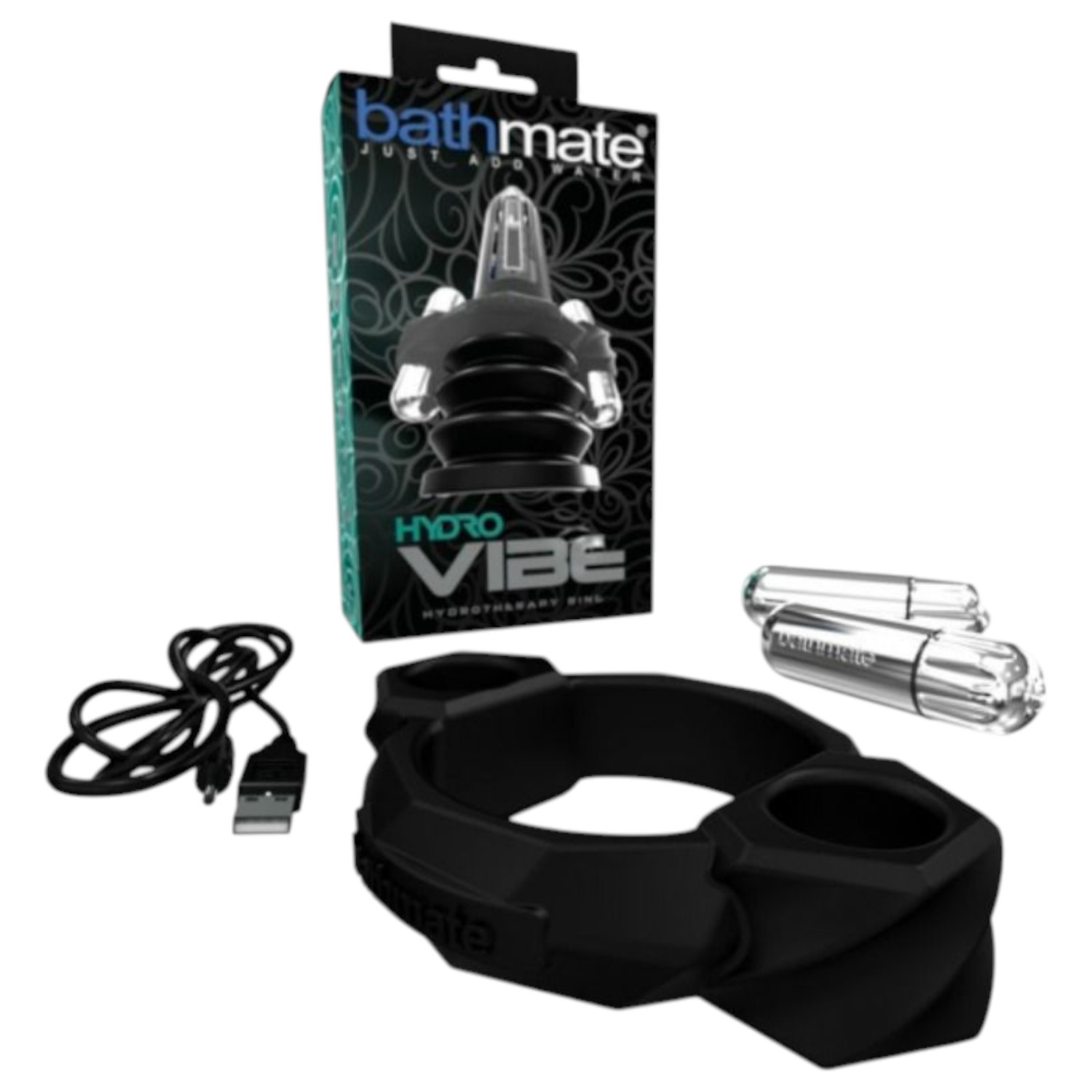 Bathmate Hydro Vibe - hidroterapijski, vibracijski prsten (crni)