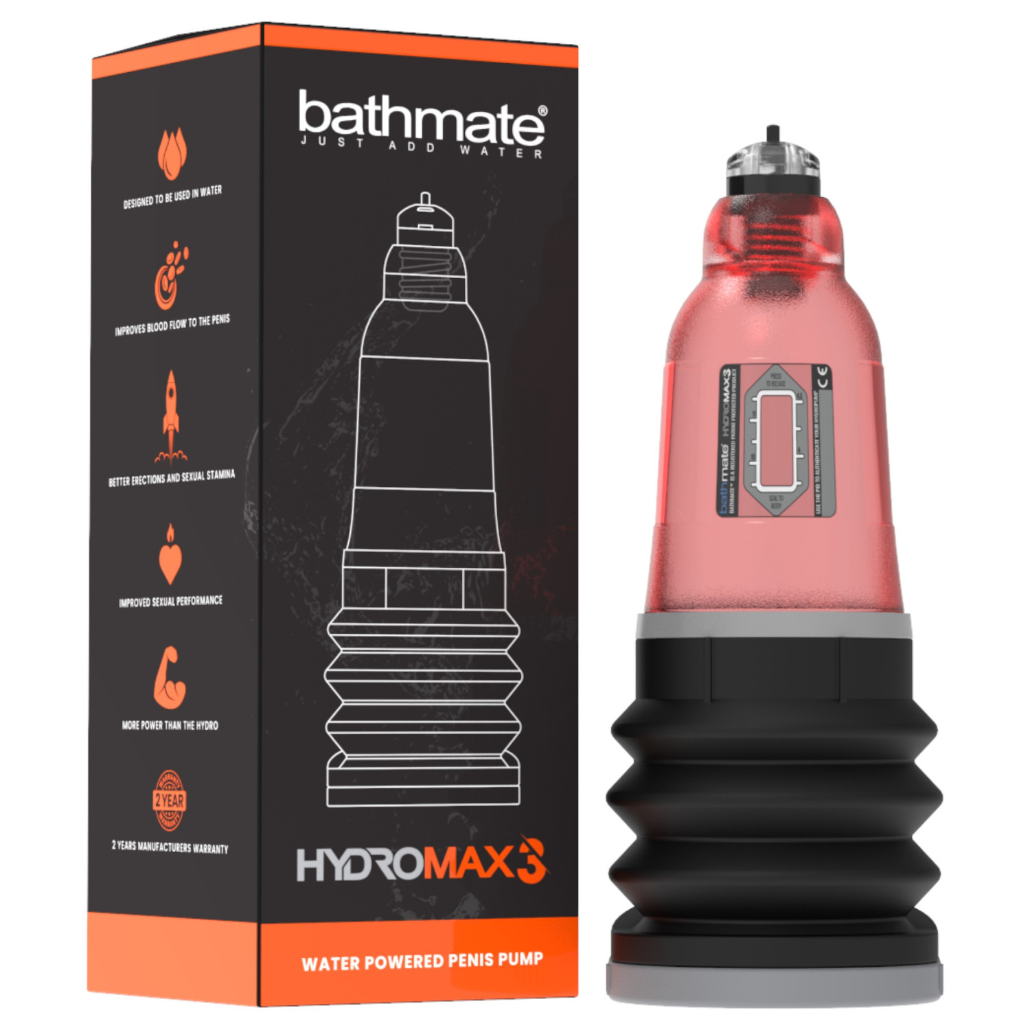 Bathmate Hydromax3 - hidropumpa (crvena)