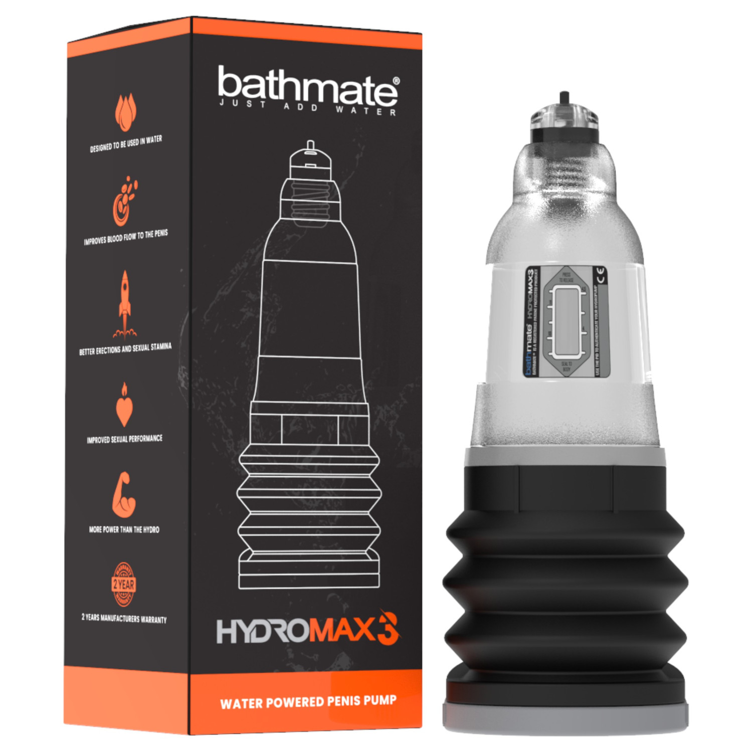 Bathmate Hydromax3 - hidropumpa (prozirna)