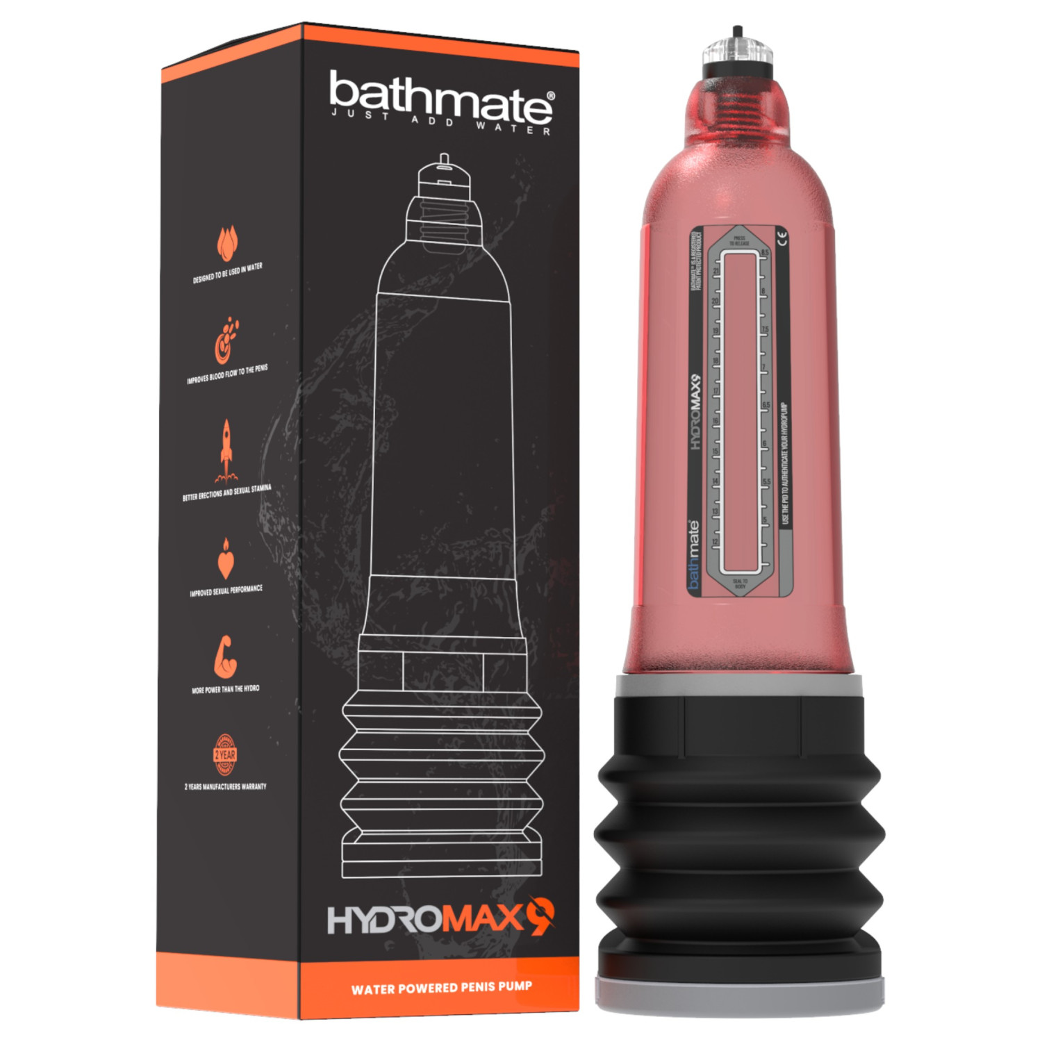 Bathmate Hydromax9 - hidropumpa (crvena)