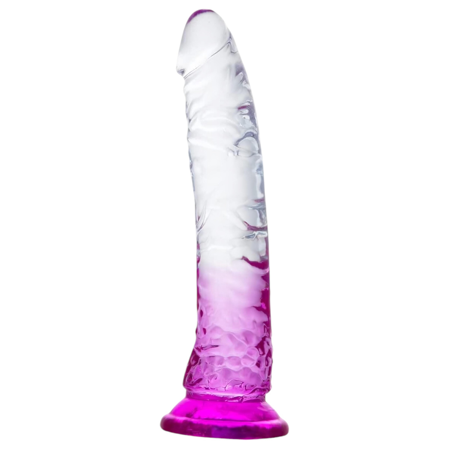 Lonely Lance - dildo s vakuumskom čašom - ljubičasto prozirno