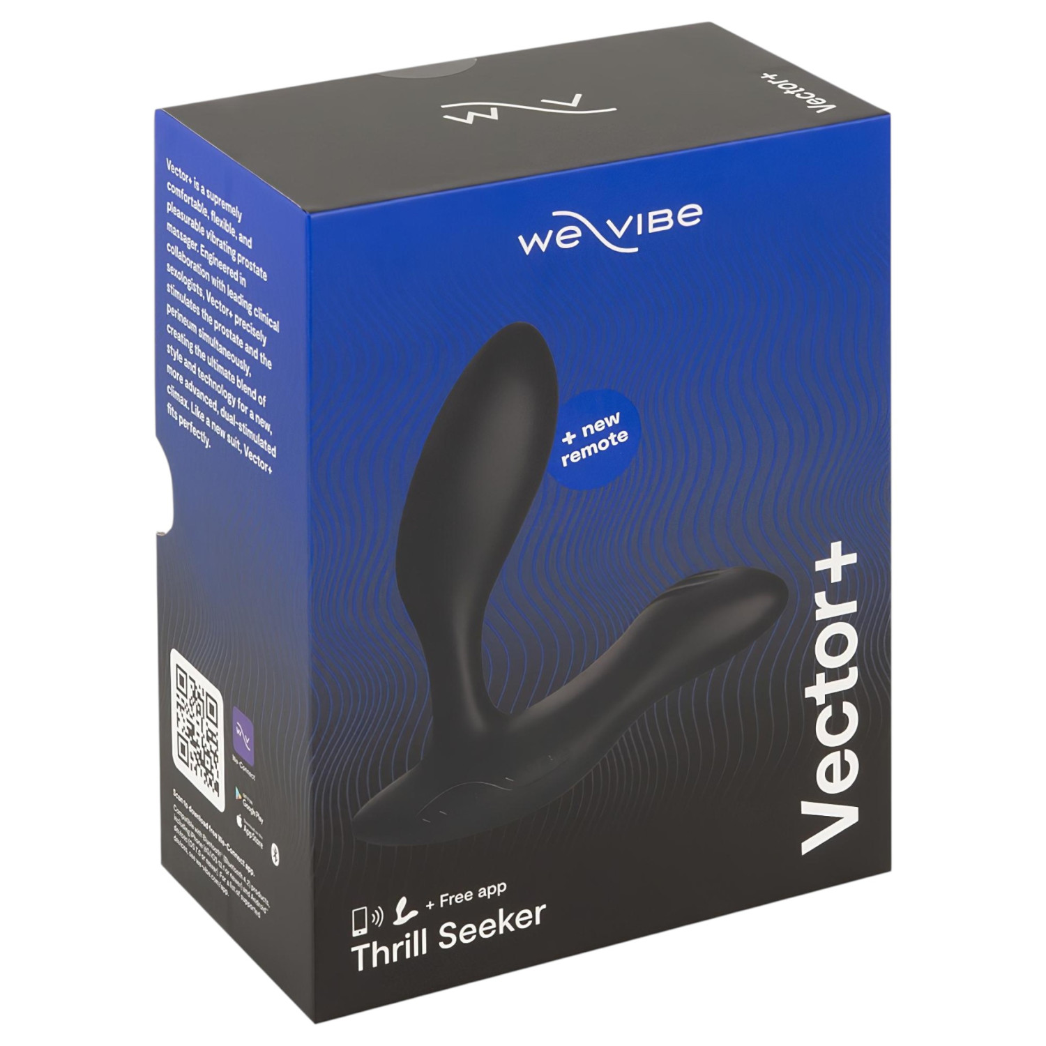 We-Vibe Vector+ - analni vibrator s upravljanjem putem aplikacije (crni)