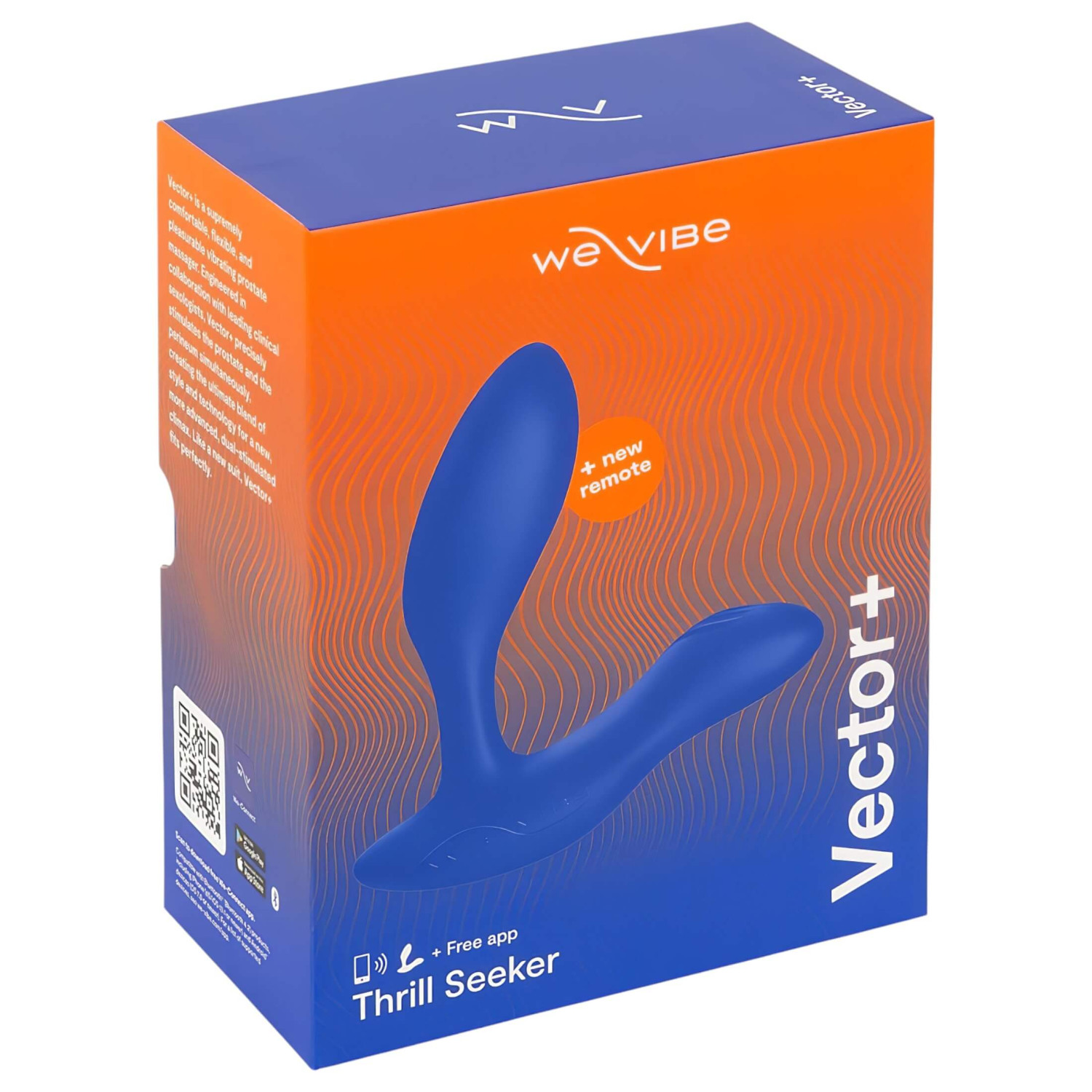 We-Vibe Vector+ - analni vibrator s upravljanjem putem aplikacije (plavi)