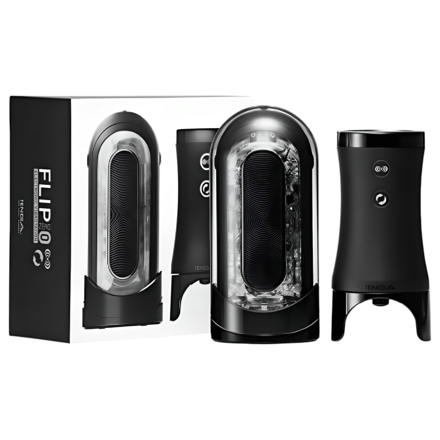 TENGA Flip 0 Electronic - automatski masturbator - crna